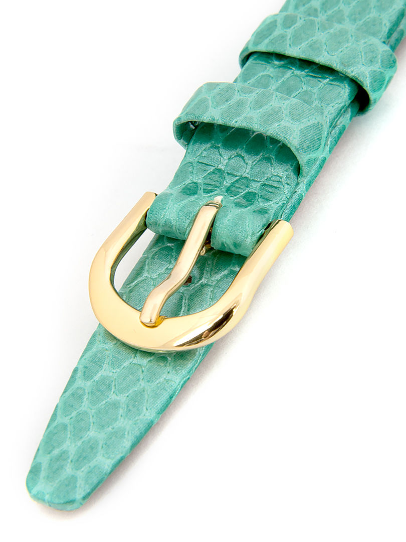 Dámský koženkový zelený řemínek k hodinkám R1-GR4 12 mm