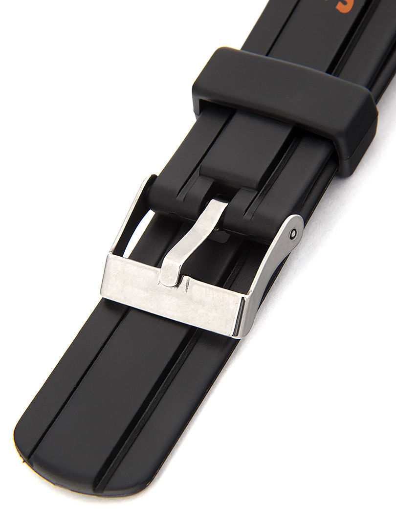 Unisex plastový černý řemínek k hodinkám P064-1 18 mm