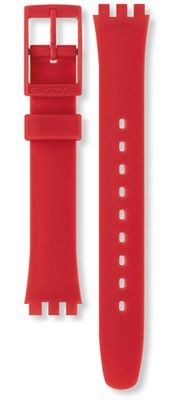 Dámský červený silikonový řemínek k hodinkám Swatch ALR124C