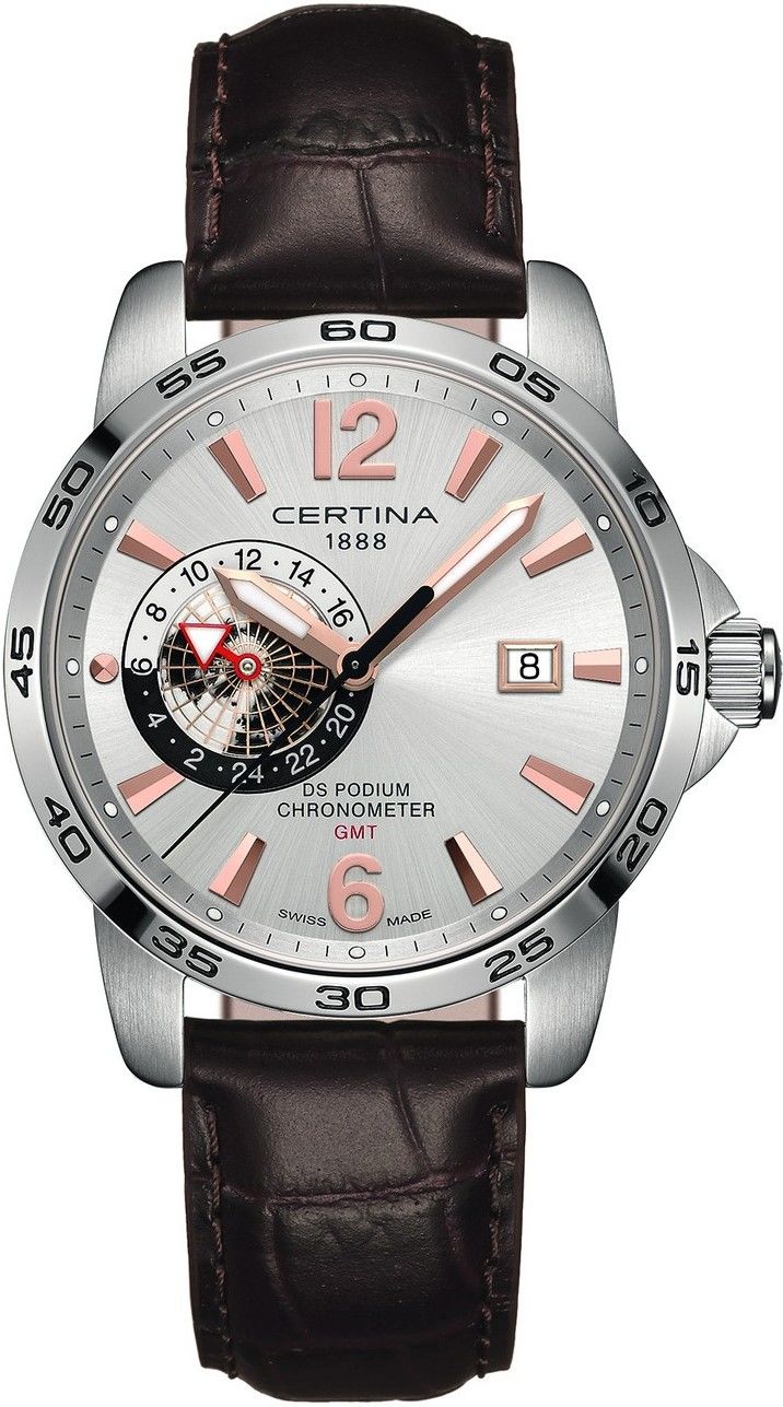 Certina DS Podium GMT Quartz Precidrive COSC Chronometer C034.455.16.037.01