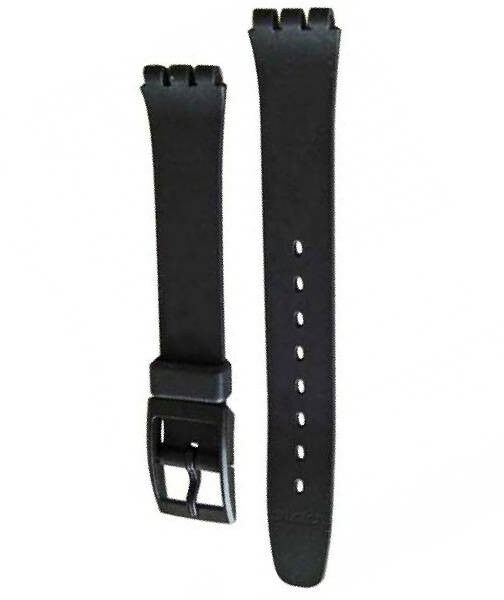 Dámský černý plastový řemínek k hodinkám Swatch AL0000 14mm
