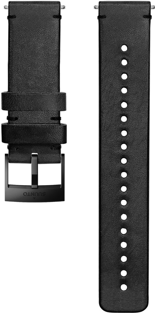 Kožený řemínek k hodinkám Suunto Spartan Sport, Spartan Sport Wrist HR/Baro a Suunto 9 Black/Black M 24mm