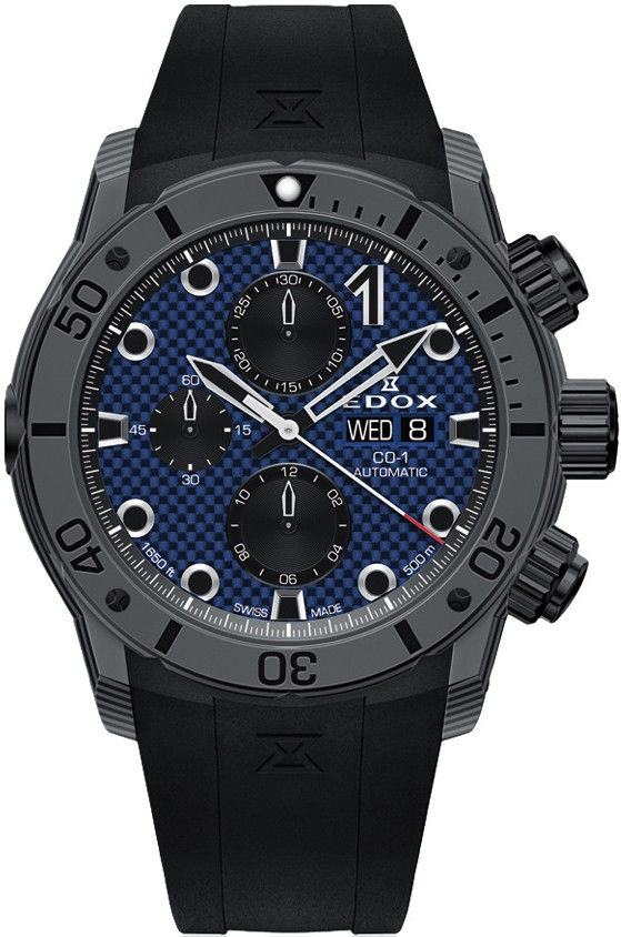 Edox CO-1 Automatic Chronograph Helium Valve 01125-clngnbunn