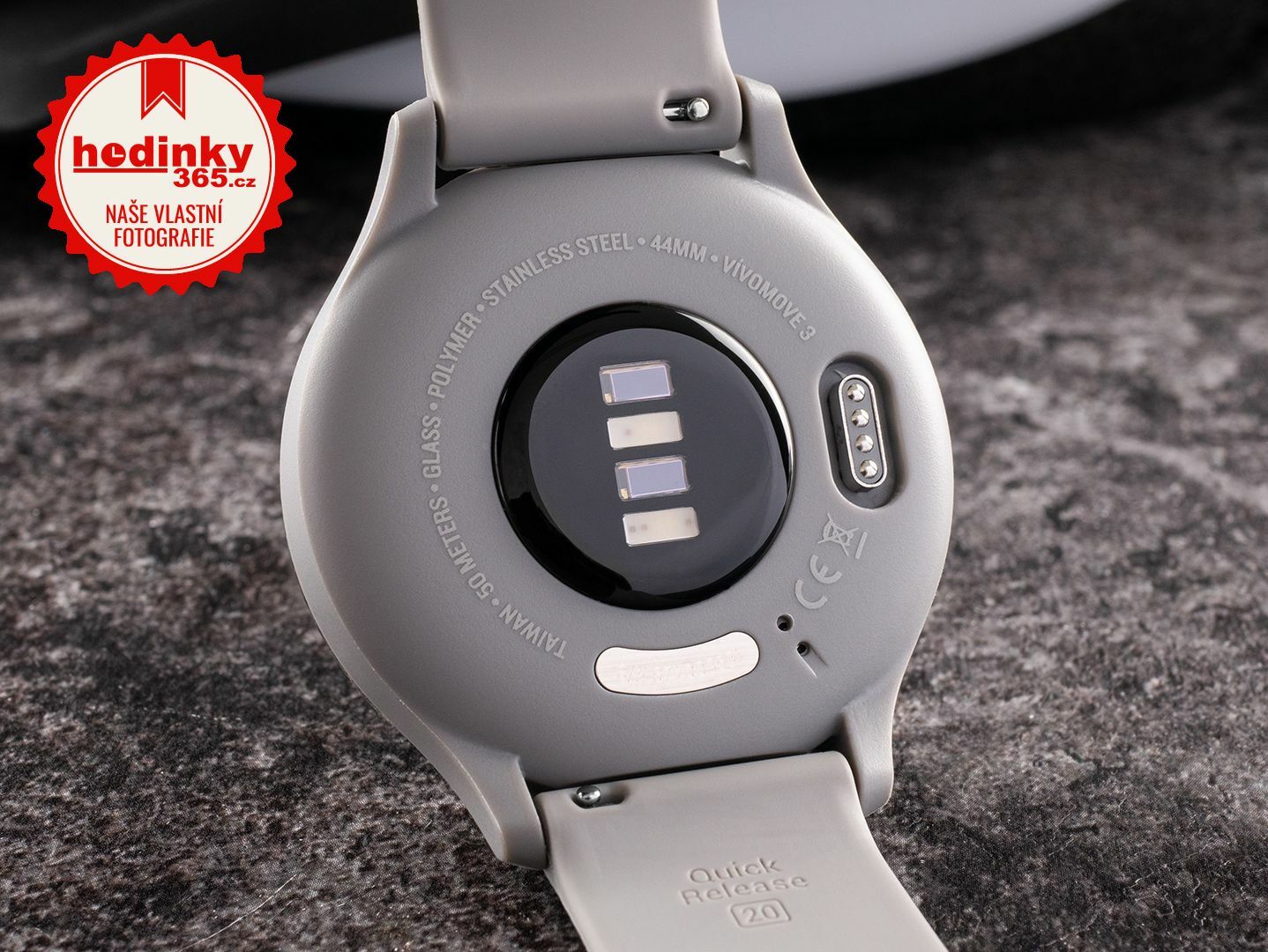 garmin vivomove hr gray suede band