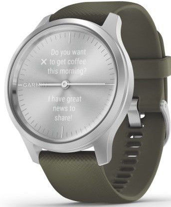 Garmin Vívomove 3 Style, Silver/Green Band