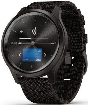 Garmin Vívomove 3 Style, Slate / Black Nylon Band