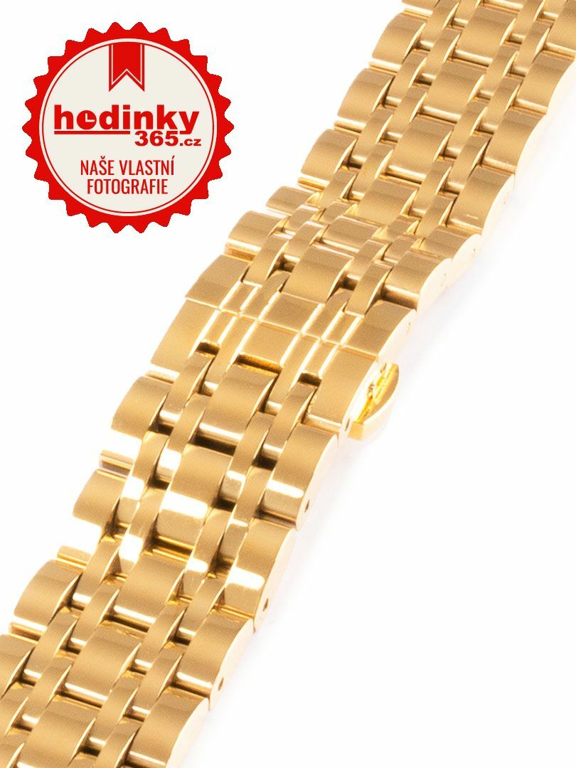 Pánský zlatý kovový náramek k hodinkám LUX-02 18 mm