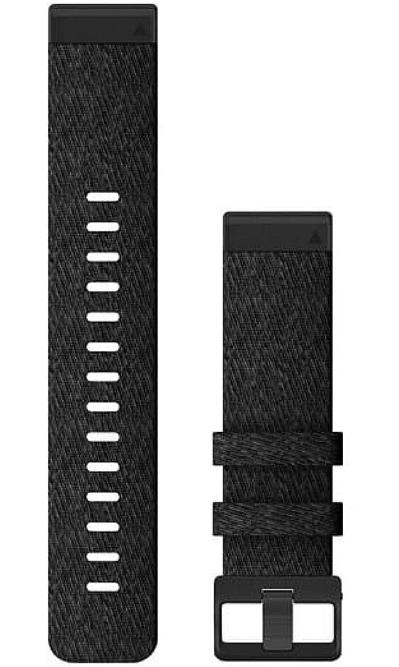 Řemínek Garmin QuickFit 22mm, nylonový, černý, černá přezka (Fenix 7/6/5, Epix 2 aj.)