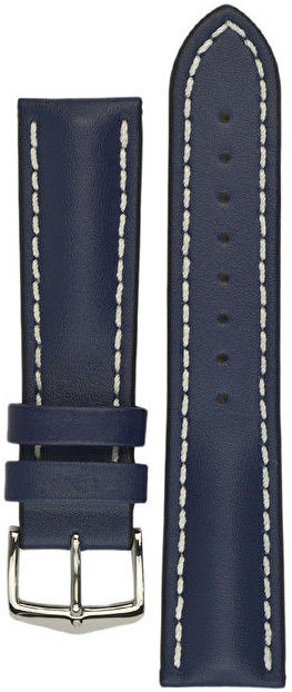 Modrý kožený řemínek Hirsch Heavy Calf L 01475080-2 (Teletina) 20 mm
