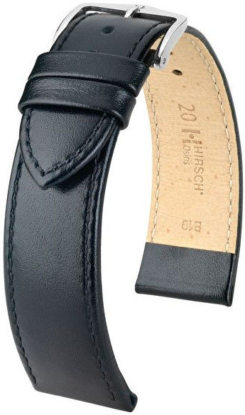 Černý kožený řemínek Hirsch Osiris L 03475050-2 (Teletina) 20 mm