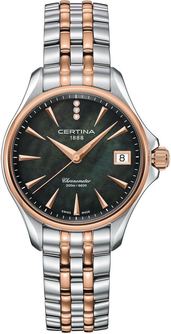 Certina DS Action Lady Quartz Precidrive COSC Chronometer Diamonds C032.051.22.126.00