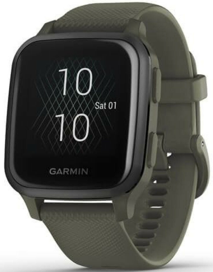 Garmin Venu Sq Music, Slate/Green Band