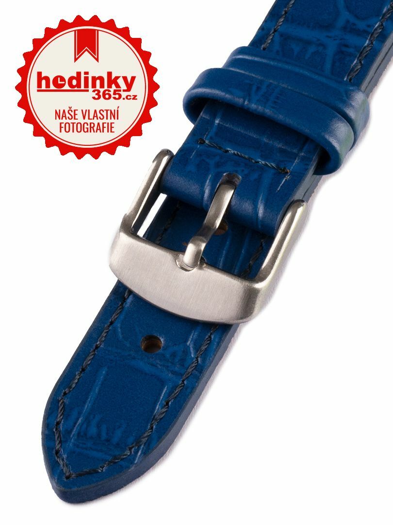 Unisex kožený modrý řemínek k hodinkám W-140-H