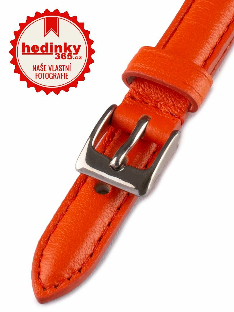 Unisex kožený oranžový řemínek HYP-07-J 14 mm