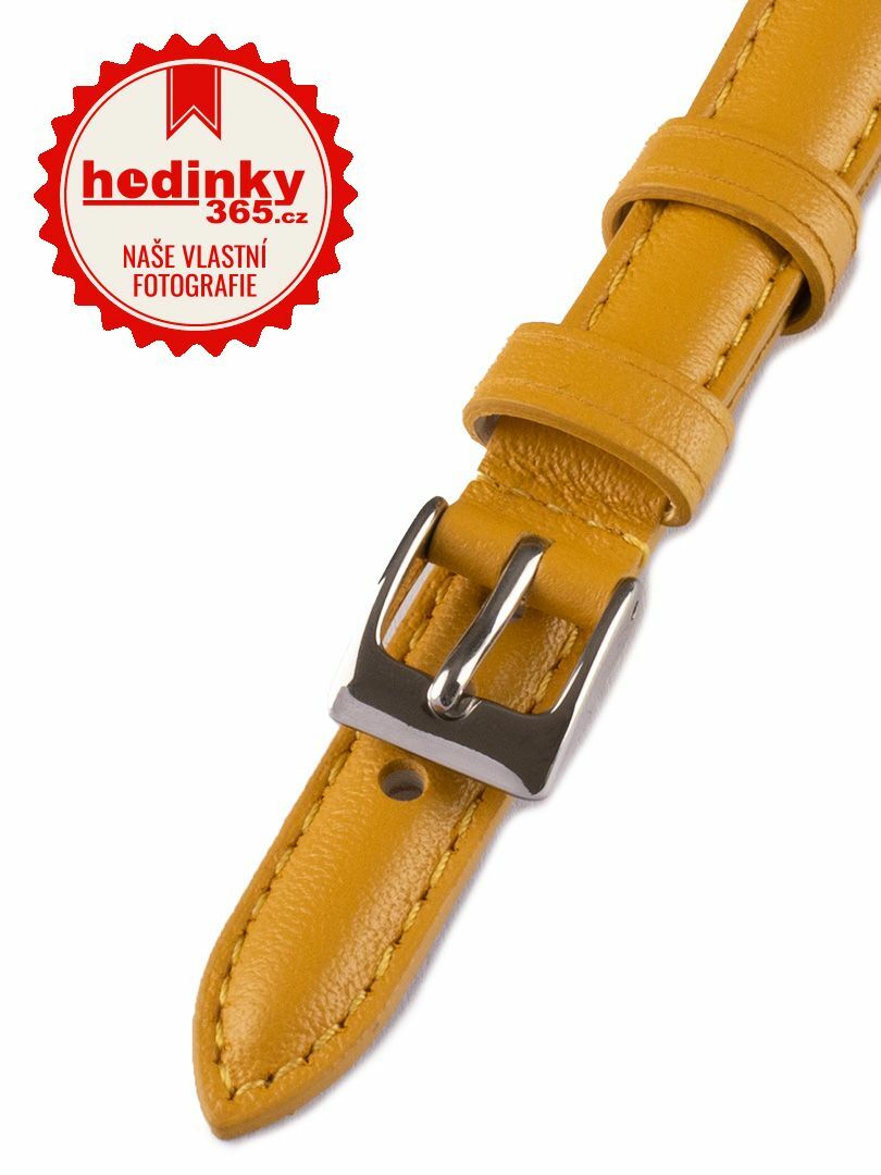 Unisex kožený žlutý řemínek HYP-07-L 14 mm