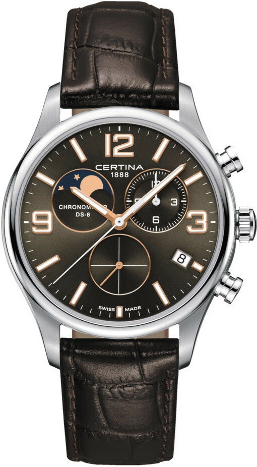 Certina DS-8 Quartz Moon Phase Chronograph COSC Chronometer C033.460.16.087.00