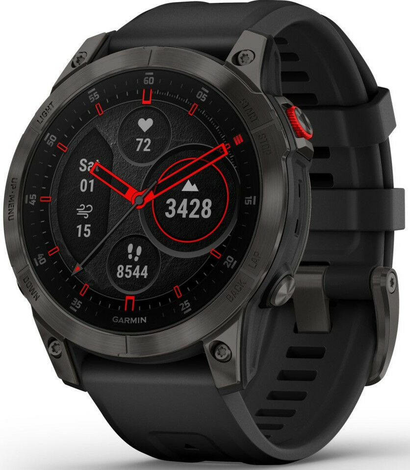 Garmin Epix 2 PRO Sapphire, Titan Black / Black Silicone Band