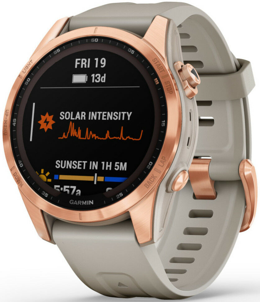 Entdecke die Eleganz und Kraft der Garmin Fenix 7S Sapphire Solar Rose Gold: Dein Abenteuer-Begleiter mit Stil