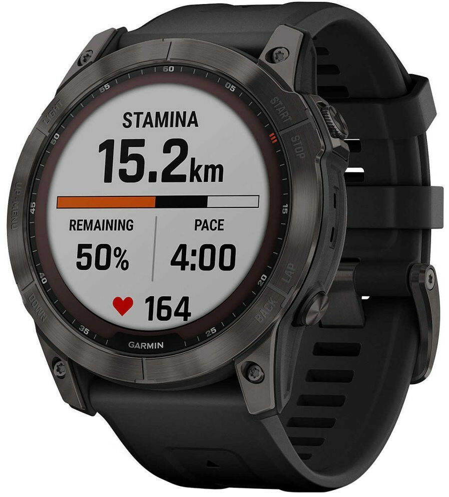 Garmin Fenix 7X PRO Sapphire Solar Grey DLC Titanium / Black Band