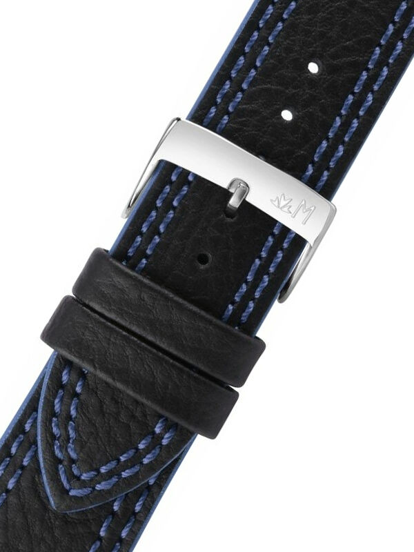 Černo modrý kožený řemínek Morellato Futnet M 5484D14.865 20 mm