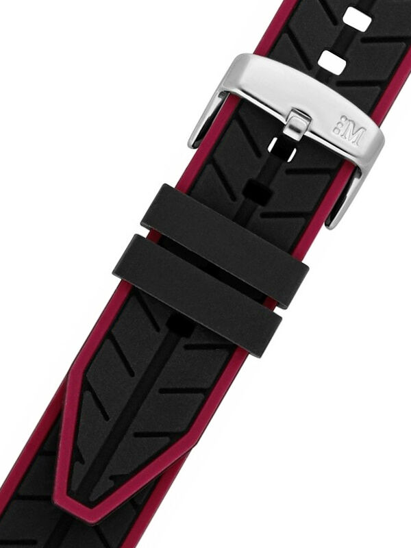 Černo růžový silikonový řemínek Morellato Sesia M 4985187.882 20 mm