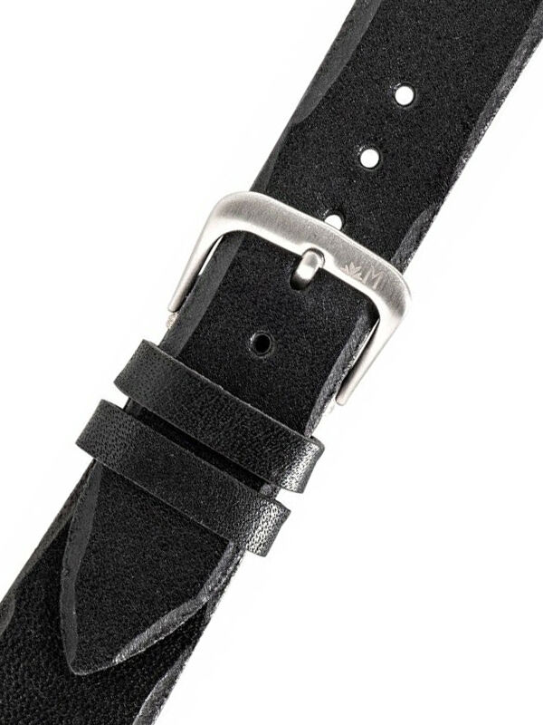 Černý kožený řemínek Morellato Vintage 5278C92.019 M 18 mm