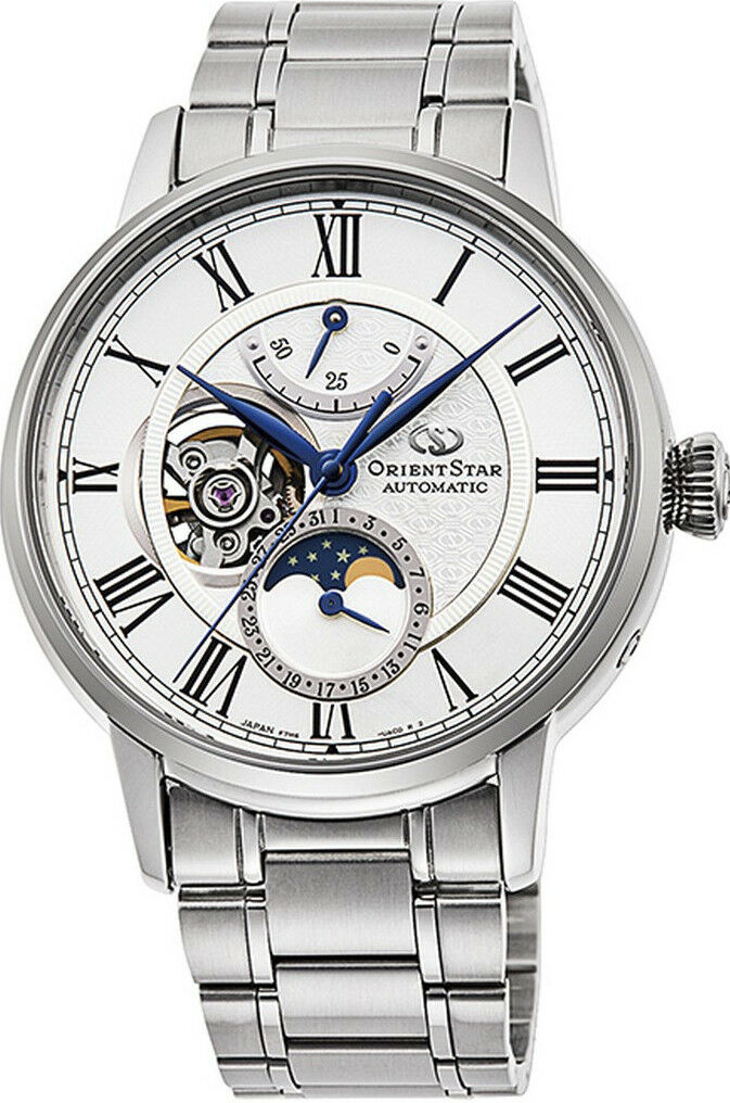 Orient Star Classic M45 F7 Moon Phase Open Heart Automatic RE-AY0102S00B