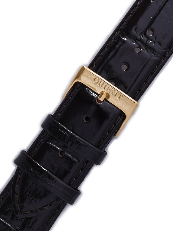 Řemínek Orient UDDYLAT, kožený černý, zlatá přezka (pro model FUG1R)