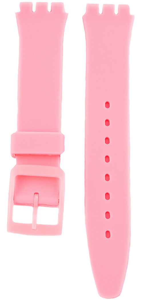 Unisex růžový silikonový řemínek pro hodinky Swatch 19 mm