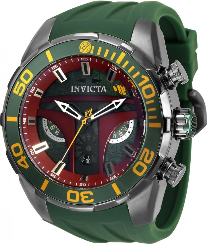 Invicta Star Wars Quartz 50mm 35051 Boba Fett Limited Edition 1977pcs