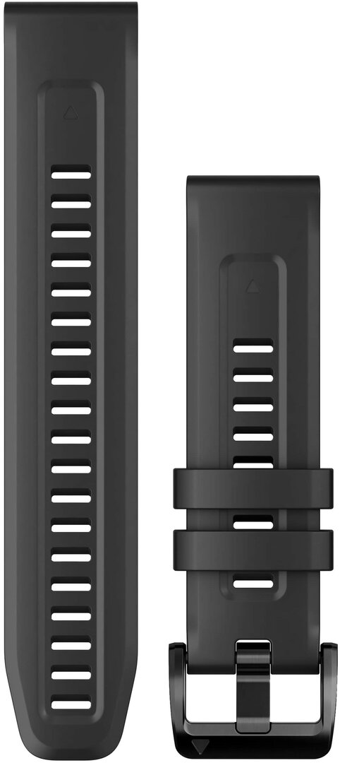 Řemínek Garmin QuickFit 22mm, silikonový, černý, černá přezka (S60, fenix5, Quatix5, Forerunner 935)