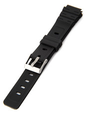 Unisex plastový černý řemínek k hodinkám P068