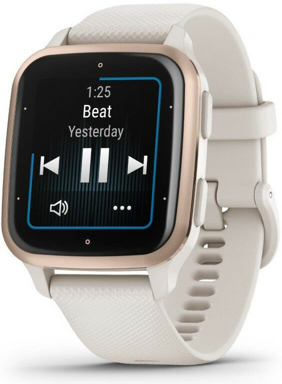 Garmin Venu Sq 2 Music, Peach Gold/Ivory Band