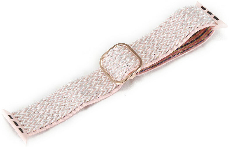 Řemínek pro Apple Watch, nylonový, růžový, Rose gold přezka (pouzdra 42/44/45mm)