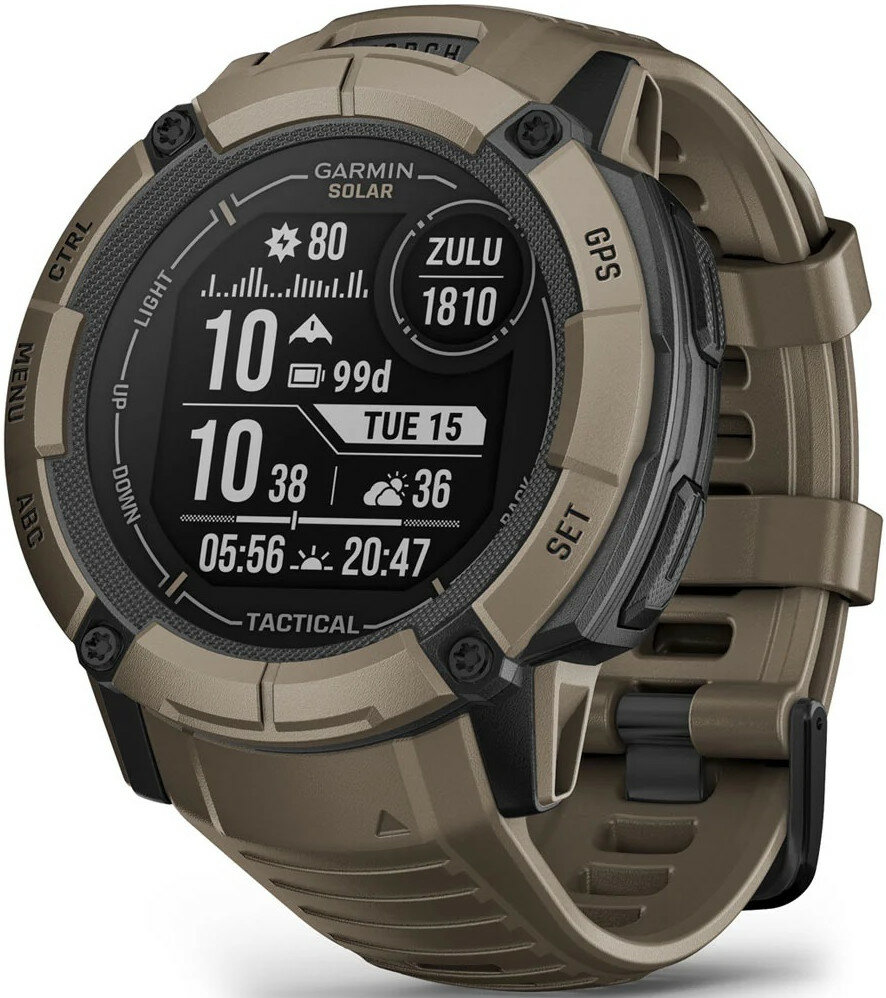 Garmin Instinct 2X Solar - Tactical Edition, Coyote Tan