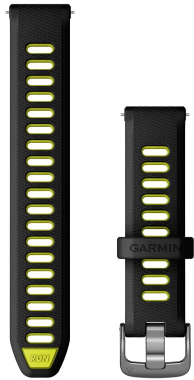 Řemínek Garmin Quick Release 18mm, silikonový, černý, stříbrná přezka