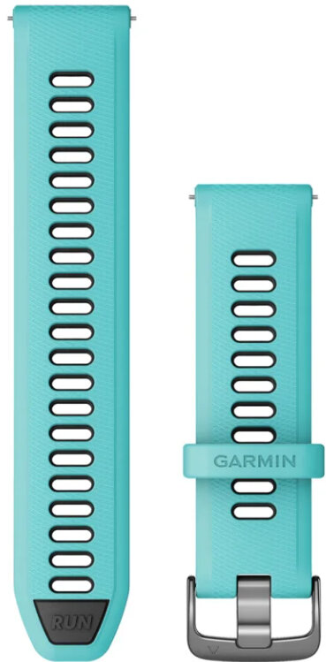 Řemínek Garmin Quick Release 22mm, silikonový, modrý, sříbrná přezka (Venu 3, Forerunner 265, Vívoactive 4 aj.)
