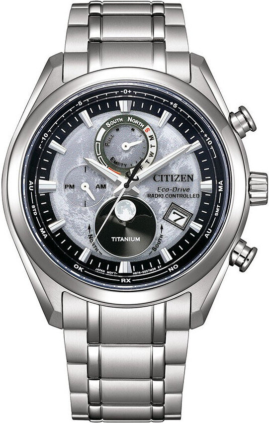 Citizen Sports Eco-Drive Radio Controlled Tsuki-yomi Moon Phase Super Titanium BY1010-81H