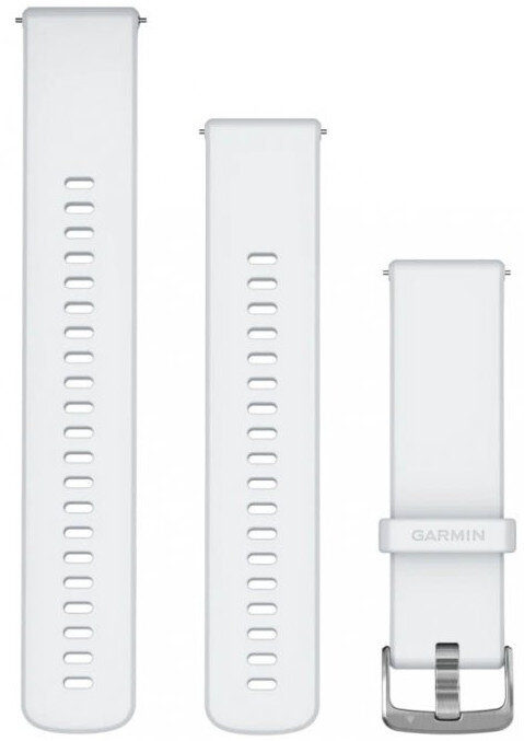 Řemínek Garmin Quick Release 22mm, silikonový, bílý, ocelová přezka (Venu 3, Forerunner 265, Vívoactive 4 aj.)