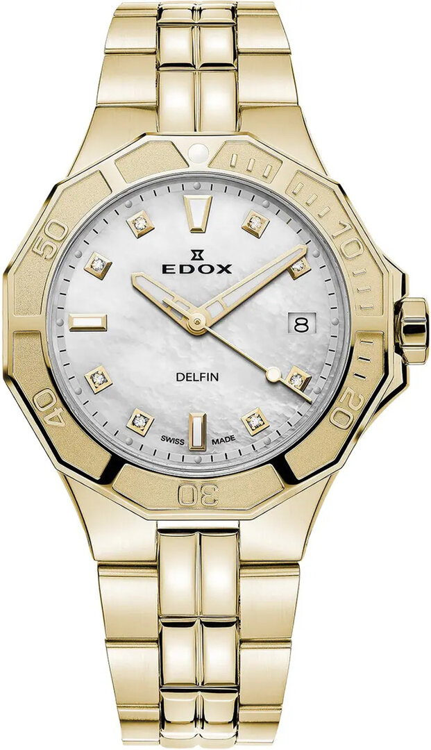 Edox Delfin Diver Date Lady Quartz 53020-37jm-nadd