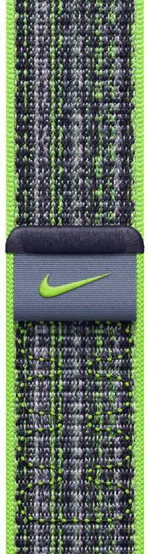 Sportovní provlékací řemínek Apple, textilní, jasně zelený / modrý, pro pouzdra 38/40/41 mm