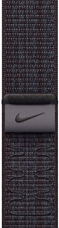 Sportovní provlékací řemínek Apple (Nike), textilní, černo-modrý, pro pouzdra 42/44/45/49 mm