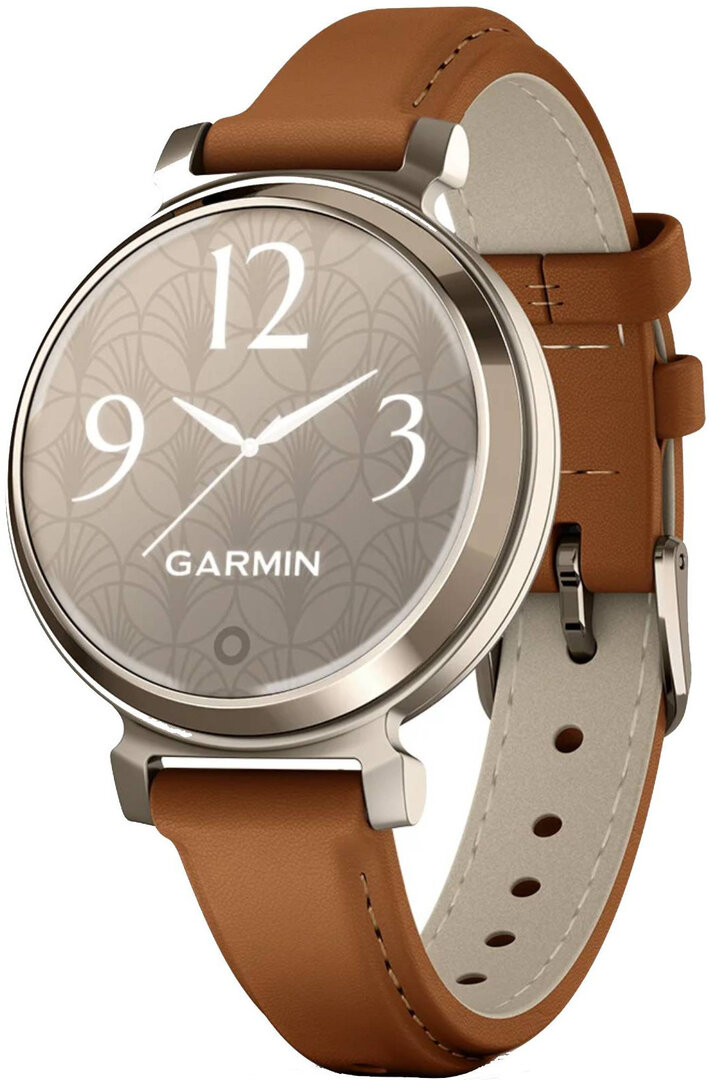 Garmin Lily 2 Classic Cream Gold / Tan Leather Band