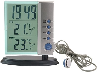 Hodiny digitální s měřením teploty HETR503