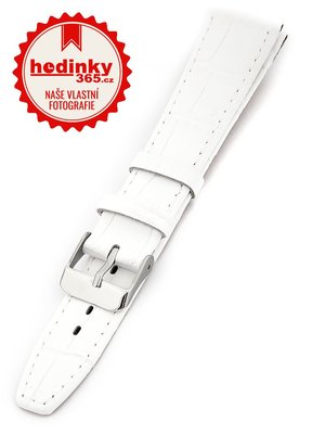 Dámský kožený bílý řemínek k hodinkám 3322-D