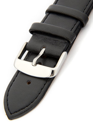 Pánský kožený černý řemínek k hodinkám W-405-A