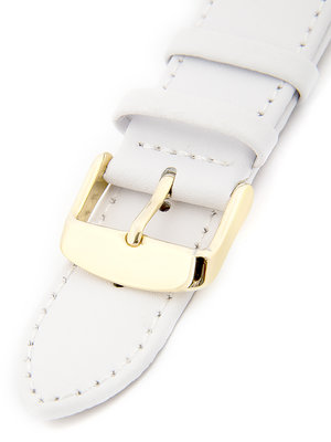Unisex kožený bílý řemínek k hodinkám W-405-CG
