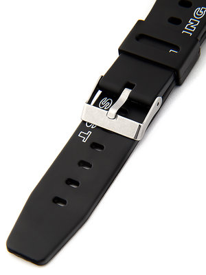 Unisex plastový černý řemínek k hodinkám P071