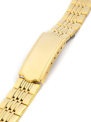 Dámský kovový zlatý náramek na hodinky AU-094