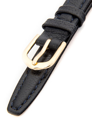 Dámský kožený černý řemínek k hodinkám R3-BKG6